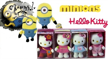 Mīkstā rotaļlieta MINJONS/HELLO KITTY