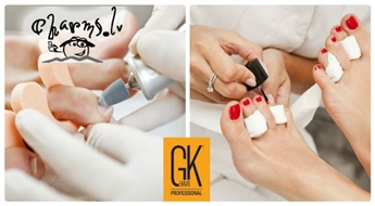 Aparāta pedikīrs + Gelish   salonā GK HAIR