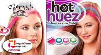 Комплект 4 разноцветных мелков для волос Hot Huez