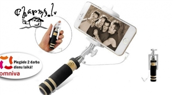 Teleskopisks mini selfiju statīvs lai visi draugi būtu kadrā (14-61 cm)