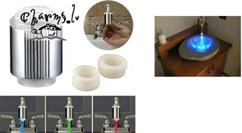 Светящаяся насадка на кран с LED подсветкой Faucet Light