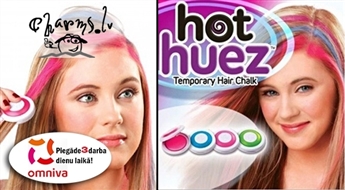 Комплект 4 разноцветных мелков для волос Hot Huez
