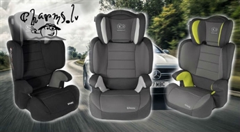 Dažādu krāsu Kinder Kraft Spark UP autosēdeklīši bērniem līdz 36 kg