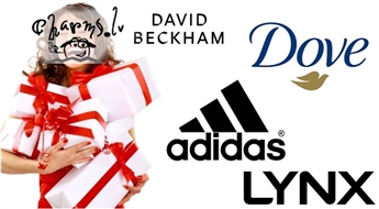 Dāvanu komplekti no Dove, Adidas, David Beckham un citi