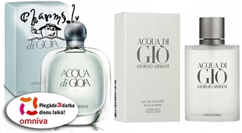 Парфюмированная вода Giorgio Armani Acqua Di Gioia edp 50 мл или Туалетная вода Giorgio Armani Acqua Di Gio Pour Homme edt 100 мл