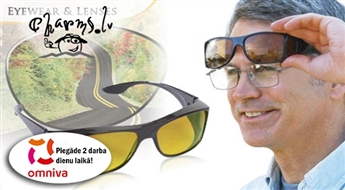 Parūpējies par savu acu komfortu un skaidru redzamību uz ceļa! 2 HD brilles ar dienas un nakts redzamības lēcām