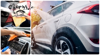 Комплексная ручная мойка кузова с воском и чистка салона в автомойке Automazgātuve Rīga , Пардаугава с 50% скидкой