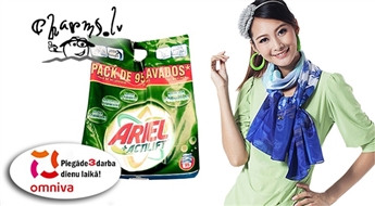 Mazgā veļu efektīvi! ARIEL 7,6 kg pulveris dažāda veida apģērbam
