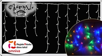 Цветные гирлянды с LED лампочками