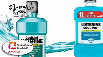 Антибактериальная жидкость для полоскания рта LISTERINE Cool Mint 1 Л