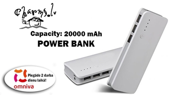 PowerBank ārējais akumulators mobilajām ierīcēm 20000 mAh