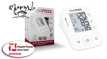 Automātisks augšdelma asinsspiediena mērītājs Rossmax X3 ar Real Fuzzy tehnoloģiju
