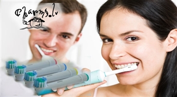 Для белоснежной улыбки-Сменные насадки для электрических зубных щеток  4шт