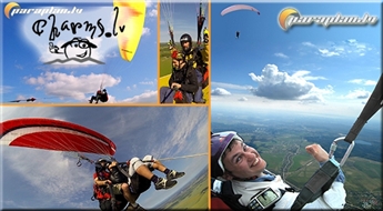 Lidojums paraplānā tandēmā ar instruktoru (līdz 900 m augstumam)