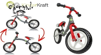 Kinder Kraft Runner детский ВЕЛОКАРТ с металической рамкой (красный или зеленый цвета)