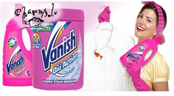 Жидкий пятновыводитель Vanish (1 л) или порошок для выведения пятен VANISH OXI Action (900 г)