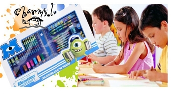 Набор - чемоданчик для творчества из 42 предметов Monster University