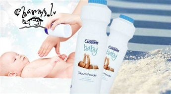 Aizsarg talka pūderis Cussons baby bērniem no 0+ (350 gr) - atsvaidzina, aizsargā ādu un sniedz tai samtainību