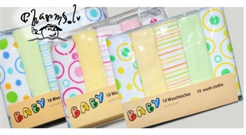 Mazu bērnu dvieļu-salvešu komplekts Baby (10 gb.) sejas mazgāšanai