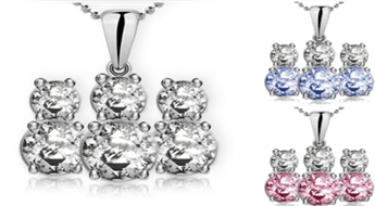 Silvexcraft® Design elegantas bižutērijas komplekts ar Swarovski cirkonijiem -76%