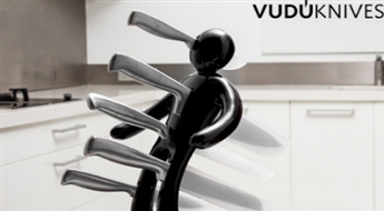 Stilīgu nažu komplekts Vudu Knives Supreme ar oriģinālu un stilīgu turētāju -63%