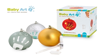 Праздничный комплект BABY ART CHRISTMAS BALL для слепков ступни/ручки малыша
