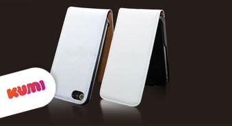 Augstas kvalitātes balts ādas maciņš iPhone 4/4S! -54%