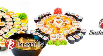 Вкусные суши + Miso суп: Tanuki set (61 шт), Tojiro set (88 шт), Hoshi set (32 шт) или Kunoichi set (40 шт) с безупречным качеством от Sushi Home