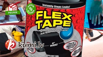 Ļoti izturīga izolente «Flex Tape». Līmlente, kura salabos pilnīgi visu!