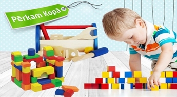 Для маленького мастера! Практичные комплекты деревянных игрушек "Машина","Кубики" и ''Инструменты''