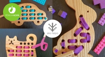 Развивающие деревянные игрушки "Eko Telpa" для детей, СДЕЛАННЫЕ В ЛАТВИИ (2-5 лет)