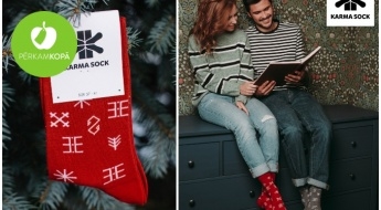 Латышские носки к РОЖДЕСТВУ! Латвийский дизайн: элегантные подарочные комплекты "Karma Sock" (1 или 4 пары носков, 37 - 45 размер)