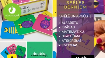 Обучающие и развивающие память игры для детей "Double deco KIDS" + 2 персонализированных магнита с именем ребенка