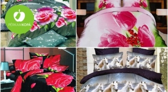 Комплекты 3D постельного белья из хлопкового сатина ярких и выразительных цветов