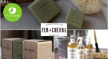 Pēc oriģinālajām receptēm ražotas Marseļas ziepes un tīrīšanas līdzekļi "Fer à Cheval"