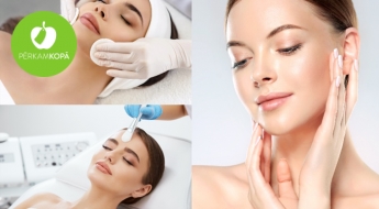11 etapu sejas procedūra: ādas attīrīšana + liftinga masāža + hialuronskābes gela ievadīšana u.c. DĀVANĀ limfodrenāžas zābaku procedūra!