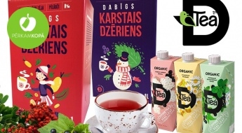 Radīts Latvijā! Veselīgi karstie un tējas-sulas dzērieni "Devine Tea (Dievišķā tēja)" stikla pudelē vai tetra pakā