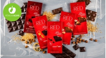 СДЕЛАНО В ЛАТВИИ! Шоколадные плитки или коробки конфет "RED" с низким содержанием калорий