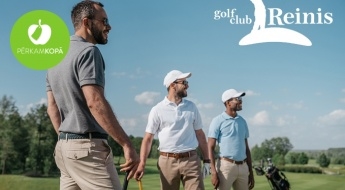 Обучение гольфу для двоих + тренер + мячики и клюшки в гольф-клубе "Reinis"
