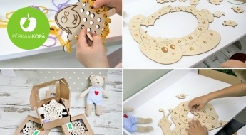 Сделанные в Латвии развивающие деревянные детские игрушки монтессори
