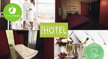 Romantiska atpūta pārim pieaugušo apartamentos "Love Apartments" uz 24 h + dāvanā šampanietis