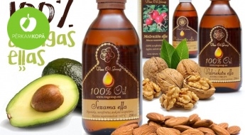 100% dabīgās eļļas - pilnvērtīgām rūpēm par Tavu veselību un skaistumu! Omega 3, Omega 6 un Omega 9 avots