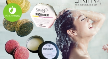 Сделано в Латвии! ЭКО-косметика для волос и тела "SKiiN" : твердые шампуни и кондиционеры или дезодорант