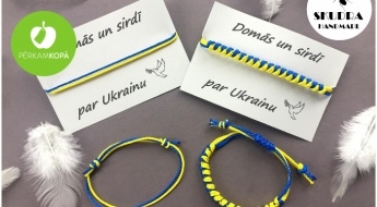 Radīts Latvijā! SKUDRA HANDMADE 2 veidu aproces "Domās un sirdī par Ukrainu"