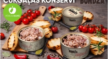 Radīts Latvijā! Cūkgaļas konservi "Bundža" - klasiskie, asie vai ar ķiploku (325 g)
