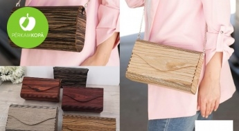 Сделано в Латвии! Уникальные дизайнерские деревянные женские сумочки - разные формы и цвета