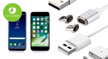 Заряжай свой телефон или планшет легче, чем когда-либо! Магнитный USB-провод для устройств Android или iPhone