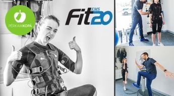 "Fit20" jaunās paaudzes sporta zāle! 1 unikāls EMS treniņš profesionāla trenera vadībā
