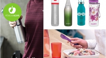 Великолепное летнее предложение! Герметичные бутылки для воды для твоих летних напитков, контейнеры для еды и комплект столовых приборов в футляре