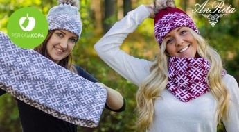 LIELISKA CENA: Latvijā radītas apaļšalles un cepures ar tautisku rakstu motīviem - Ausekli, Jumi un Saules koku